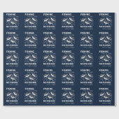 フィッシャーマンアングラー誕生日魚釣り ラッピングペーパー (フラット)