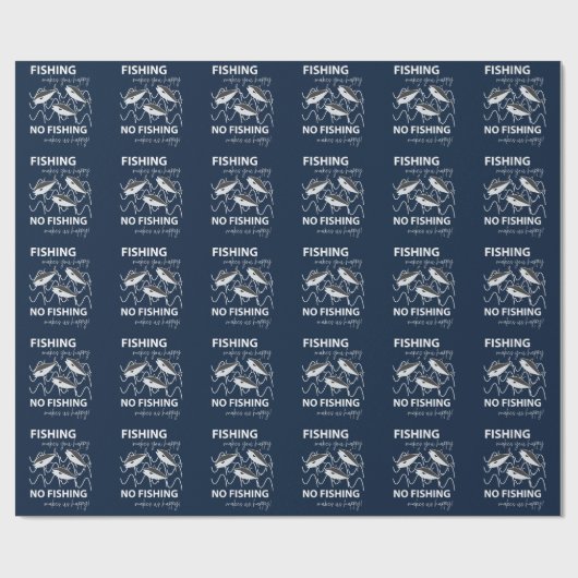 フィッシャーマンアングラー誕生日魚釣り ラッピングペーパー (フラット)