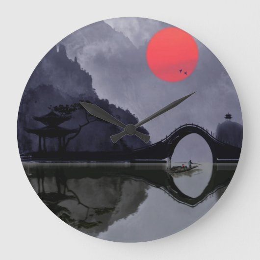 フィッシャーマンウォールクロック ラージ壁時計 (正面)