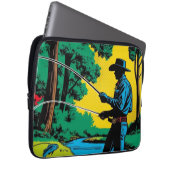 フィッシャーマンオンリバーバンクエレクトロニクスバッグ ラップトップスリーブ (正面右)