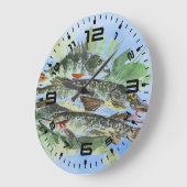 フィッシャーマンケーブコテージアクリルウォールクロック ラージ壁時計 (傾斜)