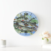 フィッシャーマンケーブコテージアクリルウォールクロック ラージ壁時計 (ホーム)