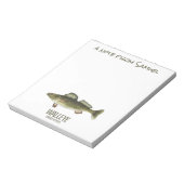 フィッシャーマンゴー魚釣り野生生物自然 ノートパッド (回転)