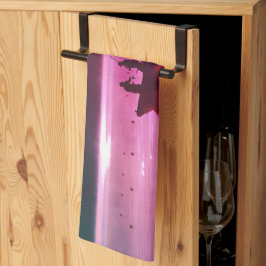 フィッシャーマンシーンレッド キッチンタオル