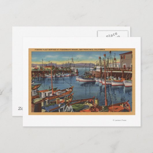 フィッシャーマンズのCA魚釣りフリート、サンフランシスコ ポストカード (正面/裏面)