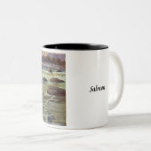 フィッシャーマンズコーヒーマグ – サーモン ツートーンマグカップ (正面右)