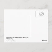 フィッシャーマンズコーブ、イースタンパッセージ、ノバスコシア ポストカード (裏面)