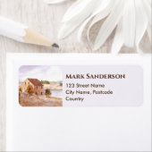 フィッシャーマンズハウスノルウェーコーストウォーターカラー ラベル (インサイチュ)