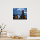 フィッシャーマンズバスティオンキャッスルヒルの夜景 ポスター (キッチン)