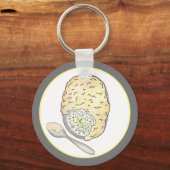 フィッシャーマンズフィッシュパイUKブリティッシュ・パブ・フード・キュイジーヌ キーホルダー (正面)