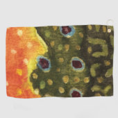 フィッシャーマンズブクールルックマス魚釣り ゴルフタオル (横)