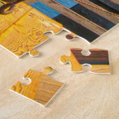 フィッシャーマンズワーフカリフォルニア。クリスマスの挨拶 ジグソーパズル (側面)