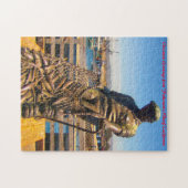 フィッシャーマンズワーフカリフォルニア。クリスマスの挨拶 ジグソーパズル (横)