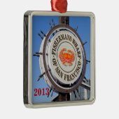 フィッシャーマンズワーフサンフランシスコ メタルオーナメント (右)