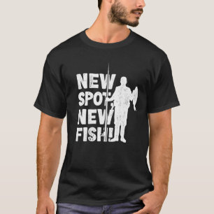 フィッシャーマンニュースポット新おもしろい魚魚釣り魚ファン Tシャツ