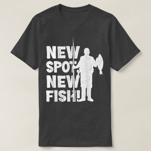 フィッシャーマンニュースポット新おもしろい魚魚釣り魚ファン Tシャツ (デザイン正面)