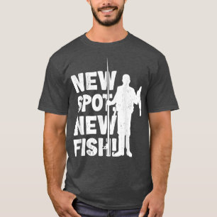フィッシャーマンニュースポット新おもしろい魚魚釣り魚ファン Tシャツ