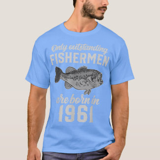 フィッシャーマンバースデーパーティー魚釣りアングラーフィッシュ1961 Tシャツ