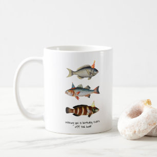 フィッシャーマンフィッシュハットおもしろい誕生日 コーヒーマグカップ