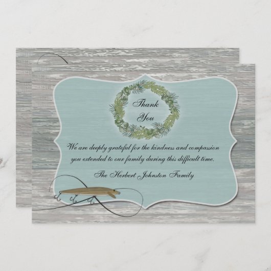 フィッシャーマン悔やみや弔慰サンキューユーリースルアー (正面/裏面)