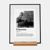 フィッシャーマン辞書の定義と写真カスタム付き アクリルサイン (正面)