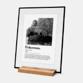 フィッシャーマン辞書の定義と写真カスタム付き アクリルサイン (傾斜)