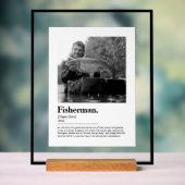 フィッシャーマン辞書の定義と写真カスタム付き アクリルサイン (ニュートラル)