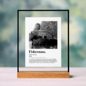 フィッシャーマン辞書の定義と写真カスタム付き アクリルサイン (ニュートラル)