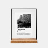 フィッシャーマン辞書の定義と写真カスタム付き アクリルサイン (正面)