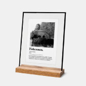 フィッシャーマン辞書の定義と写真カスタム付き アクリルサイン (傾斜)