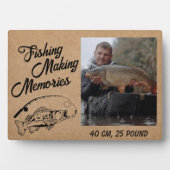 フィッシャーマン魚釣りメモリーズファーザーズデイ魚釣り フォトプラーク (正面)