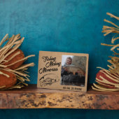 フィッシャーマン魚釣りメモリーズファーザーズデイ魚釣り フォトプラーク (側面)