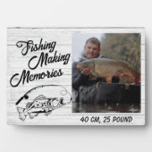 フィッシャーマン魚釣りメモリーズファーザーズデイ魚釣り フォトプラーク (正面)