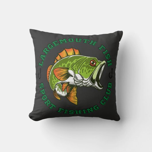 フィッシャーマン魚釣りラージマウスベース クッション (正面)