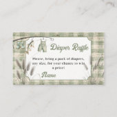 フィッシャーマン ギンガム ロープ 洗濯物 赤ちゃんのシャワー エンクロージャーカード (正面)