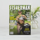 フィッシャーマン 誕生日 ご招待状 釣り雑誌 招待状 (スタンド正面)
