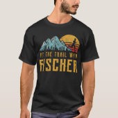 フィッシャーランニングファミリの – FISCHEでトレイルをヒット Tシャツ (正面)