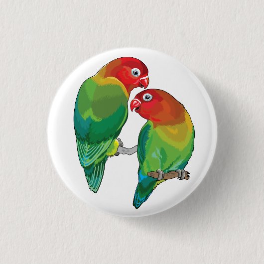 フィッシャーロブバードのペア 缶バッジ (正面)