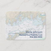 フィッシャー島の音の本物の航海の図表 名刺 (正面)