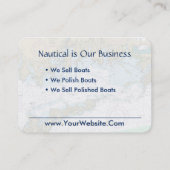 フィッシャー島の音の本物の航海の図表 名刺 (裏面)