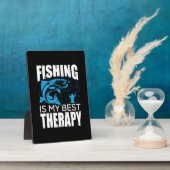 フィッシャー魚釣りは私の最高のセラピー フォトプラーク (側面)