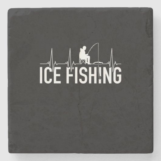 フィッシャー魚釣り心拍 ストーンコースター (正面)