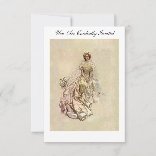 フィッシャー1902のアメリカ人の女の子の~の美しい花嫁 招待状 (正面)