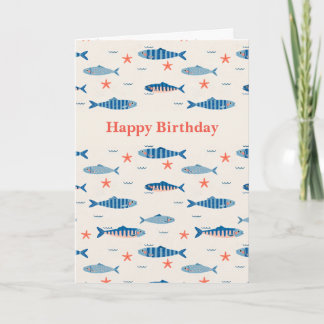 フィッシュの誕生日おめでとう カード