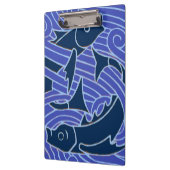 フィッシュはっきりしたスイミング海ブルー魚釣り クリップボード (左)