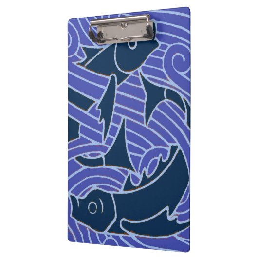 フィッシュはっきりしたスイミング海ブルー魚釣り クリップボード (左)