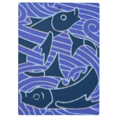 フィッシュはっきりしたスイミング海ブルー魚釣り クリップボード (裏面)
