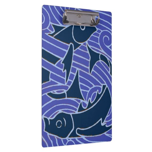 フィッシュはっきりしたスイミング海ブルー魚釣り クリップボード (右)