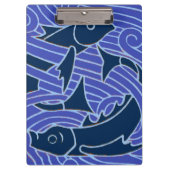 フィッシュはっきりしたスイミング海ブルー魚釣り クリップボード (正面)