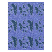 フィッシュはっきりしたスイミング海ブルー魚釣り テーブルクロス (正面)